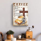 Christ And Coffee Faith Sign IV - Tailored Canvases - Flyclothing LLC