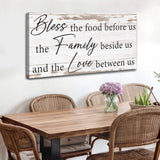 Bless The Food, Family, And Love Sign V - Tailored Canvases - Flyclothing LLC