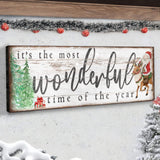 It's The Most Wonderful Time Of The Year Christmas Sign II - Tailored Canvases - Flyclothing LLC