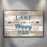 The Lake Is My Happy Place Sign III - Tailored Canvases - Flyclothing LLC