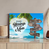 Mother's Day Sign My Greatest Blessings Call Me Mom - Tailored Canvases - Flyclothing LLC