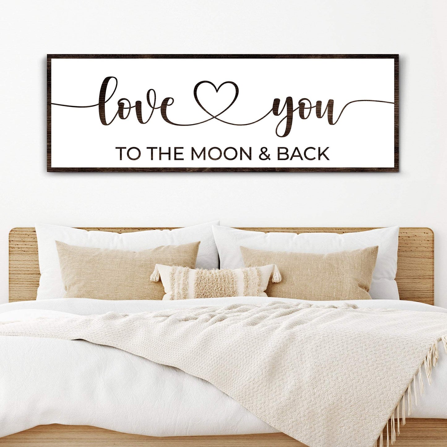 Love You To The Moon And Back Sign II - Tailored Canvases - Flyclothing LLC