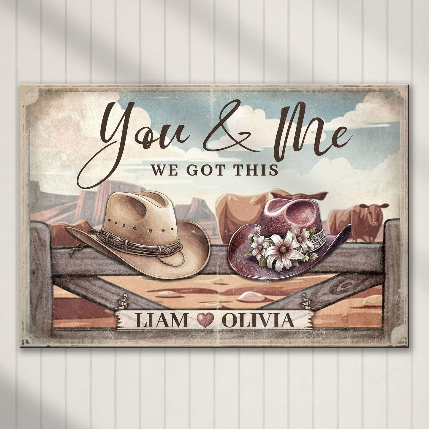 Cowboy Themed We Got This Couple Sign - Tailored Canvases - Flyclothing LLC
