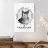Pet Memorial Portrait Monochrome Sign - Tailored Canvases - Flyclothing LLC