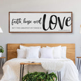 Faith Hope And Love 1 Corinthians 13:13 Faith Sign II - Tailored Canvases - Flyclothing LLC