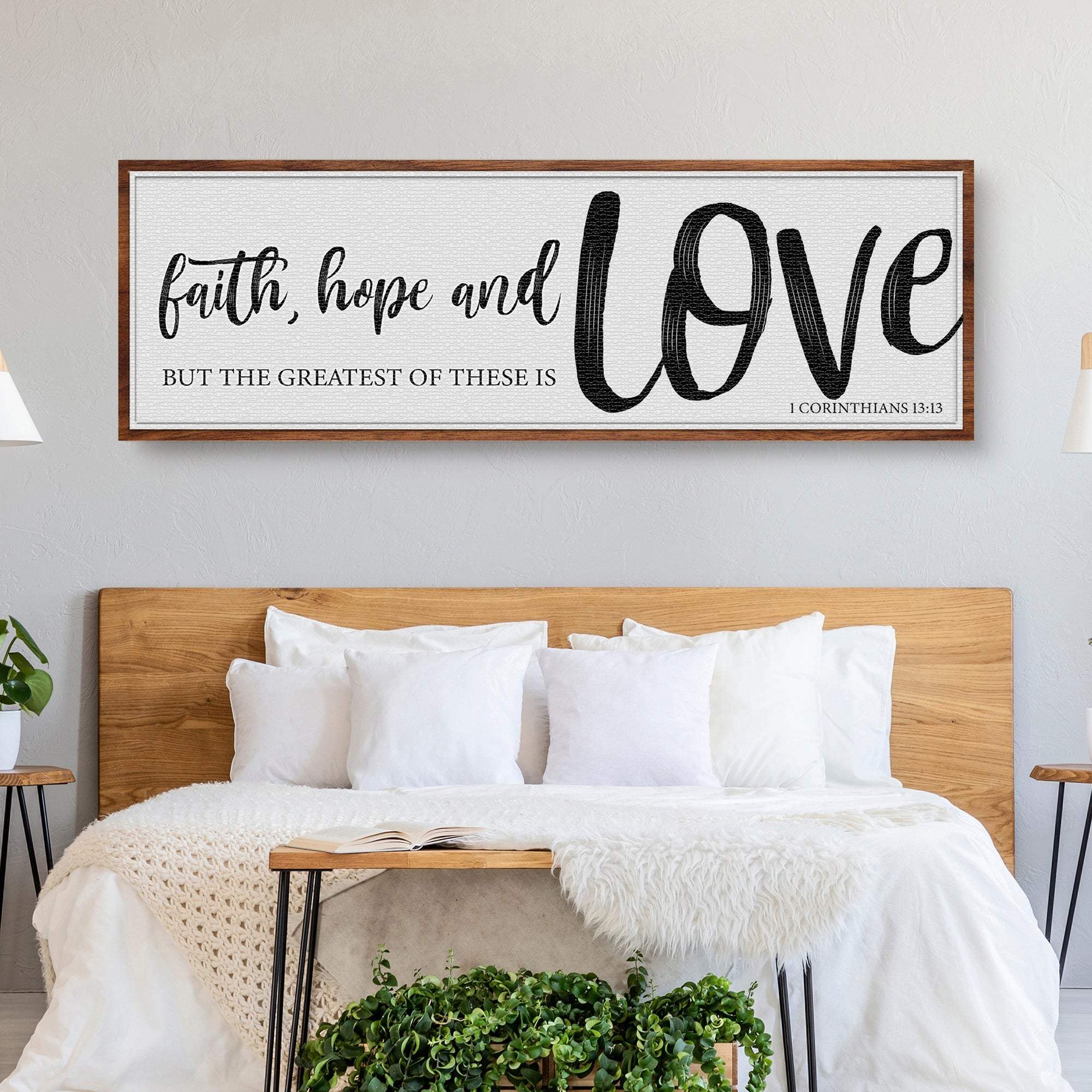 Faith Hope And Love 1 Corinthians 13:13 Faith Sign II - Tailored Canvases - Flyclothing LLC