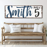 Personalized Party of Family Sign - Tailored Canvases - Flyclothing LLC