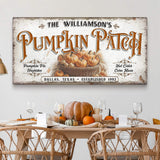 Personalized Pumpkin Patch Sign II - Tailored Canvases - Flyclothing LLC
