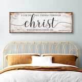I Can Do All Things Through Christ Who Strengthens Me Faith Sign - Tailored Canvases - Flyclothing LLC
