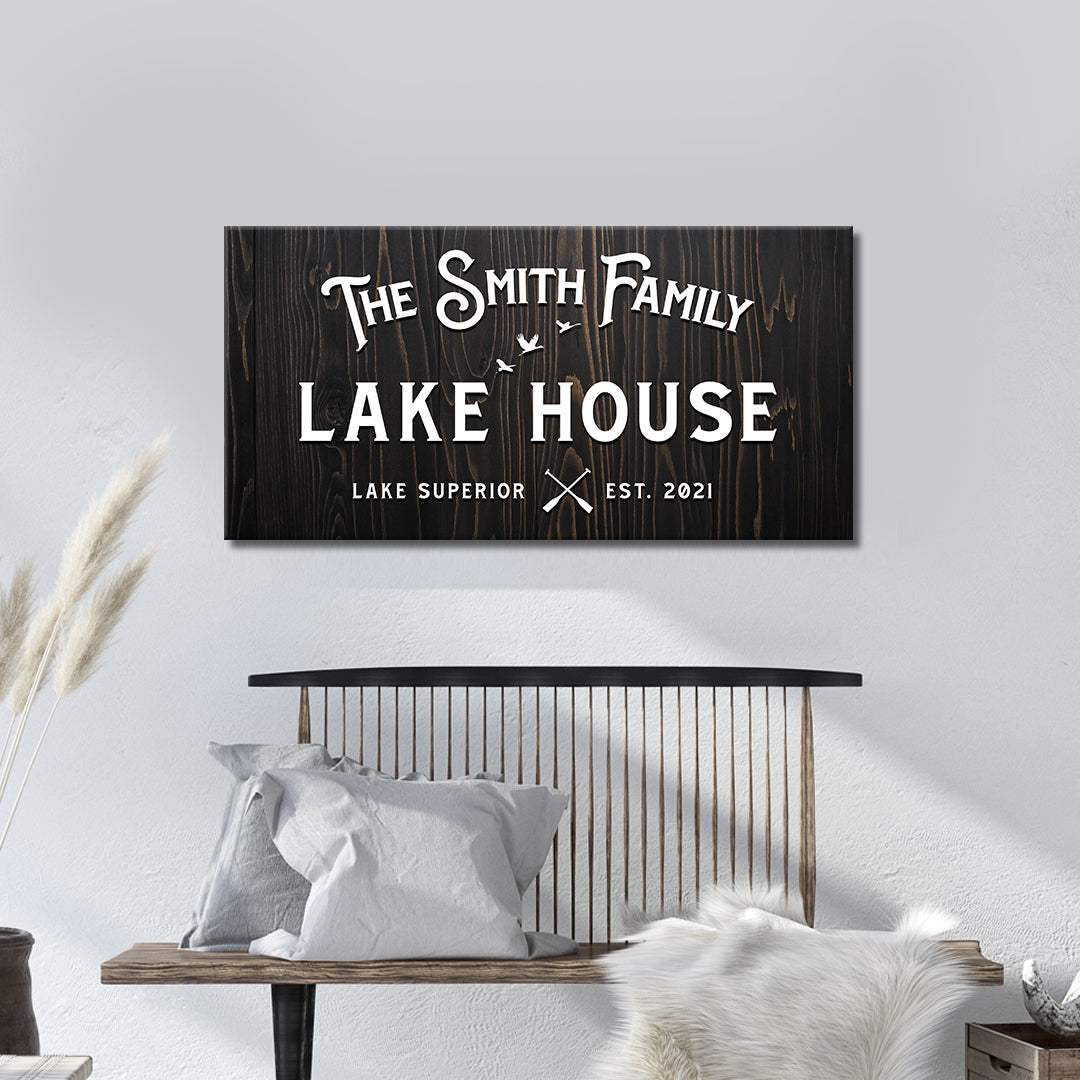 Rustic Family Lake House Sign - Tailored Canvases - Flyclothing LLC