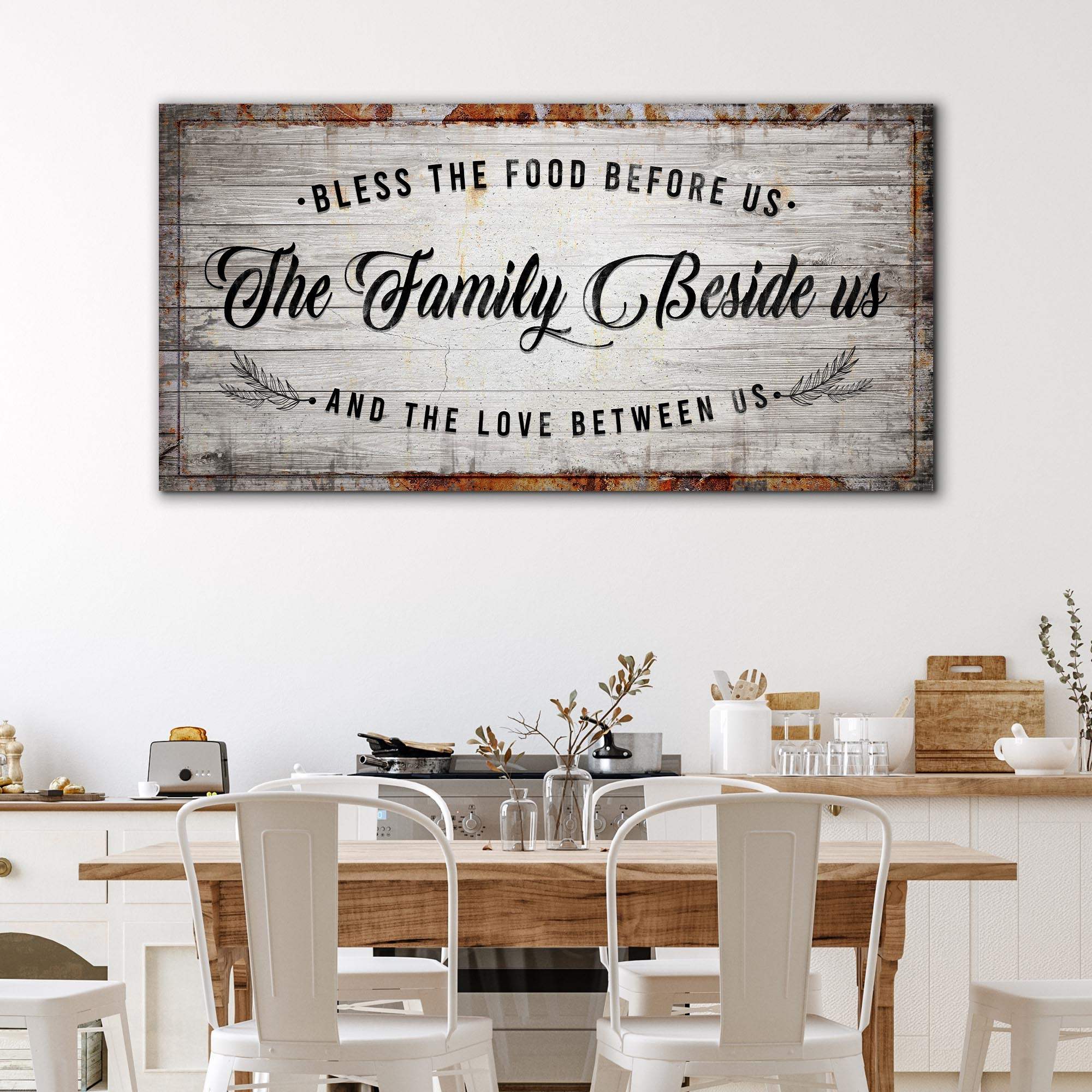 Bless The Food Before Us Kitchen Sign - Tailored Canvases - Flyclothing LLC