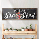 Personalized She Shed Sign VI - Tailored Canvases - Flyclothing LLC