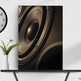 Music Equipment Speakers Sepia Canvas Wall Art - Tailored Canvases - Flyclothing LLC