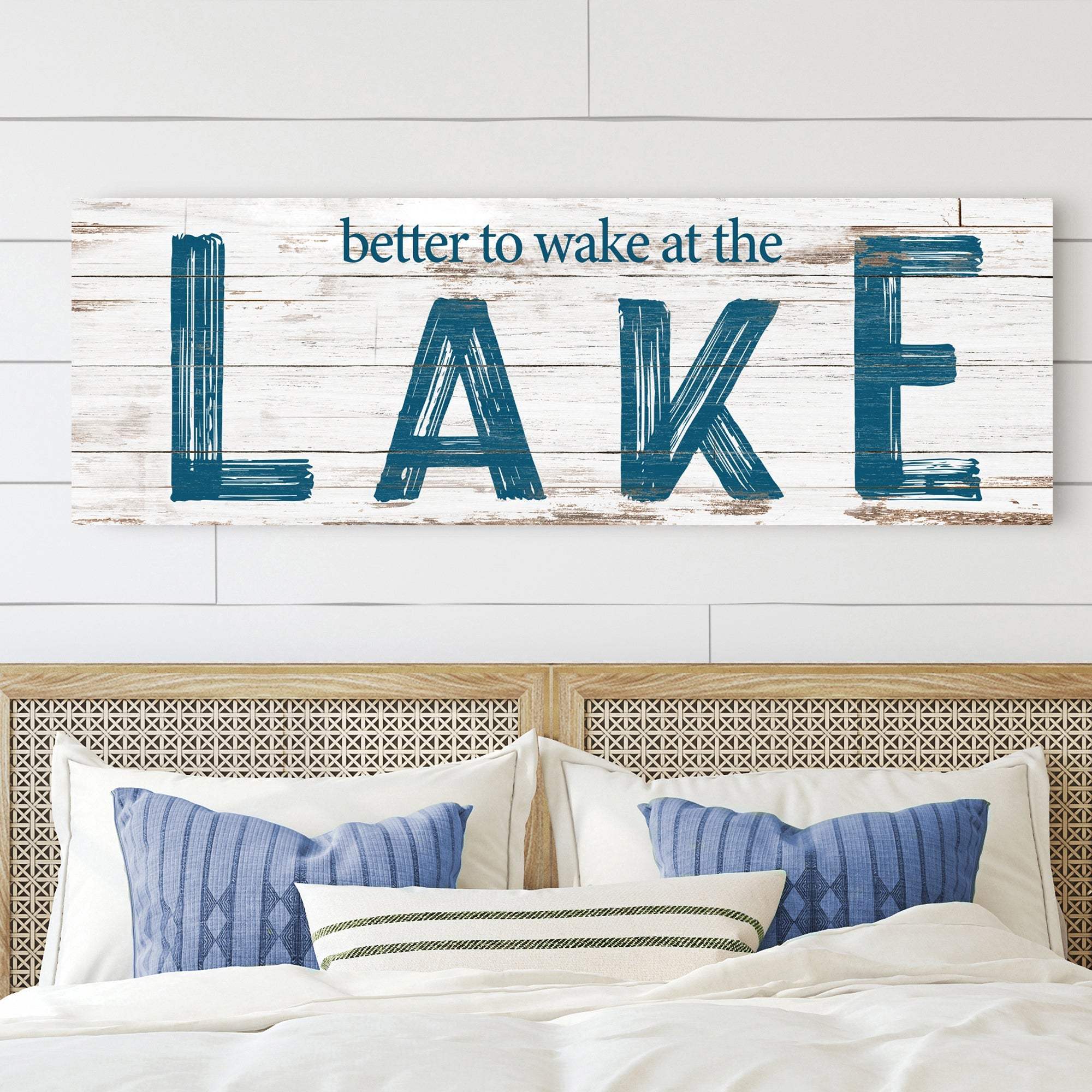 Better To Wake At The Lake Sign II - Tailored Canvases - Flyclothing LLC
