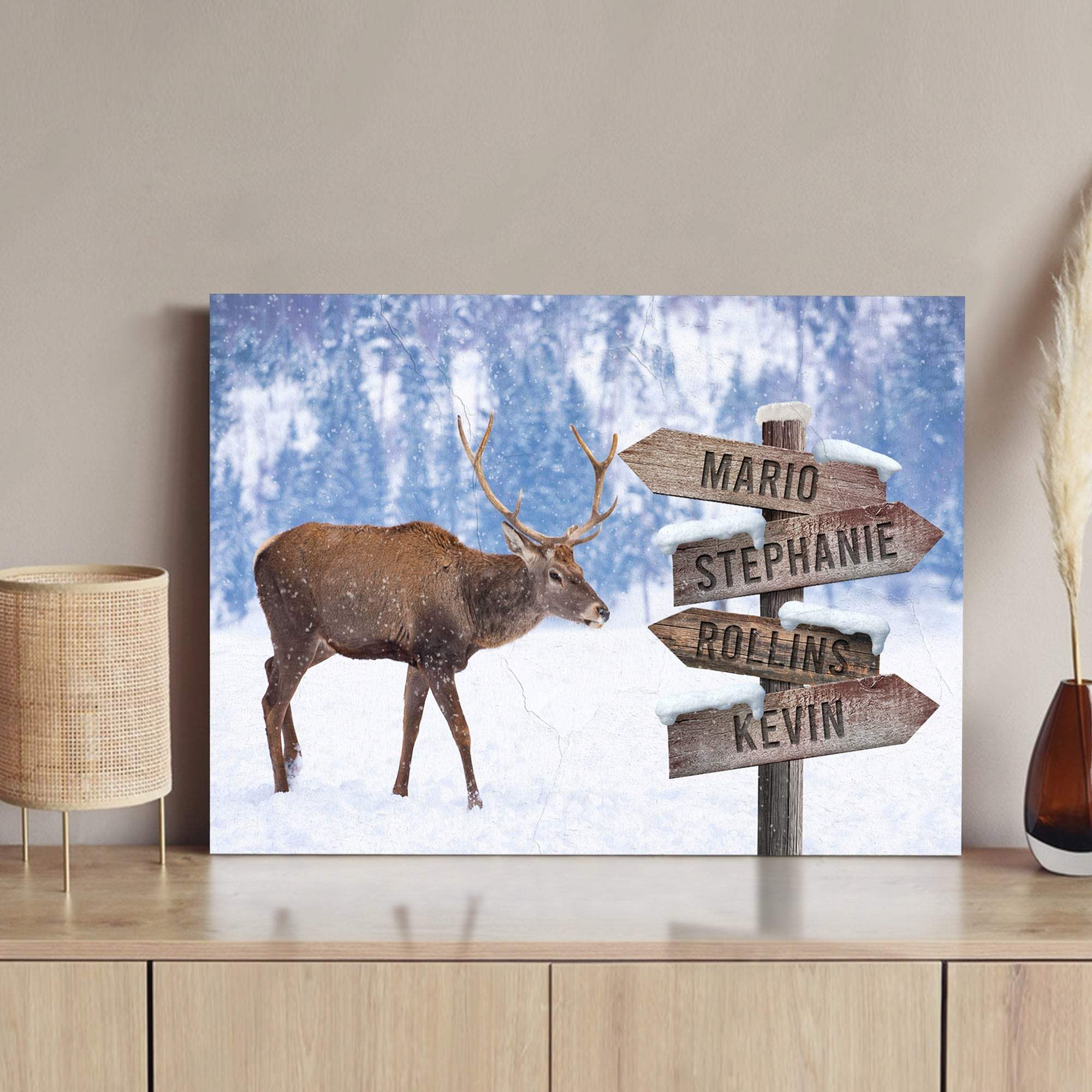 Deer Family Names Sign - Tailored Canvases - Flyclothing LLC