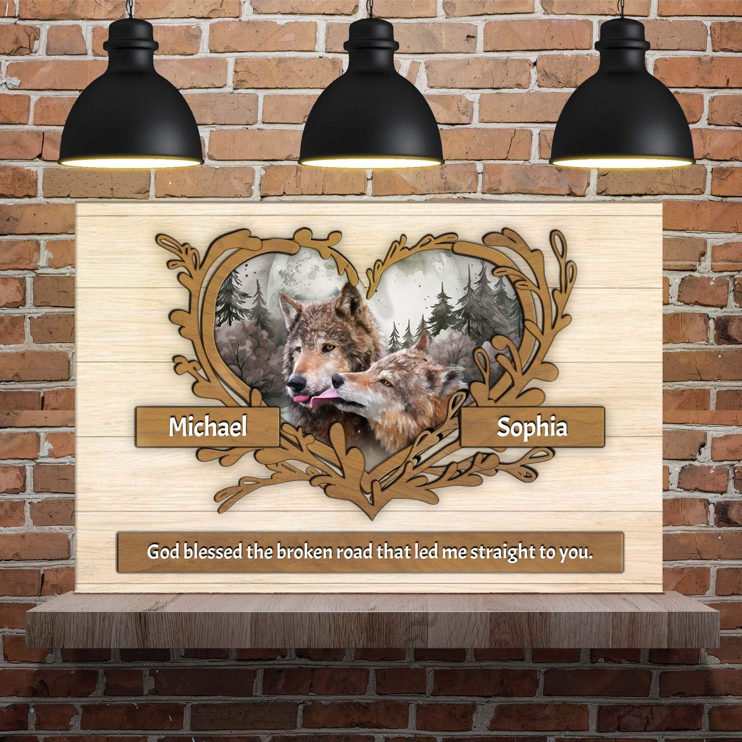 Couple Wolves Sign II - Tailored Canvases - Flyclothing LLC