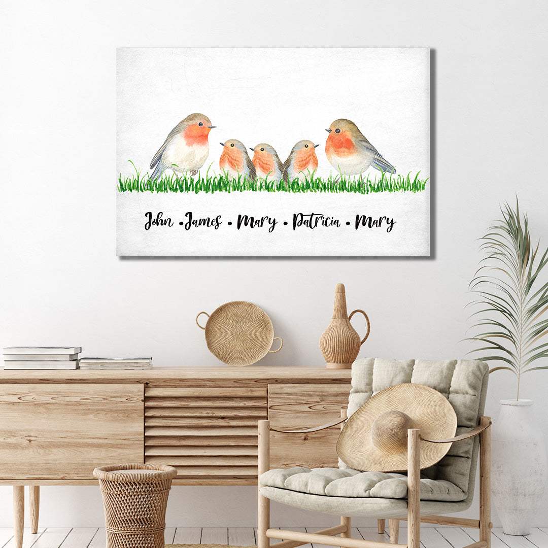 Family Flock of Birds Sign - Tailored Canvases - Flyclothing LLC