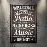 Welcome To Our Patio Sign II - Tailored Canvases - Flyclothing LLC