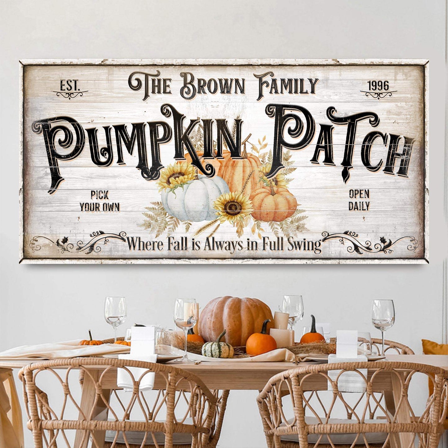 Personalized Pumpkin Patch Sign V - Tailored Canvases - Flyclothing LLC