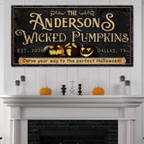 Personalized Wicked Pumpkins Halloween Sign - Tailored Canvases - Flyclothing LLC