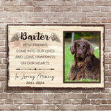 Pet Memorial Sign Best Friend In Paw Prints - Tailored Canvases - Flyclothing LLC