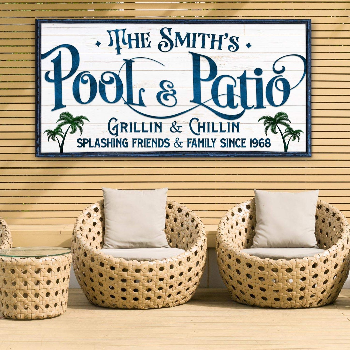 Personalized Pool Bar Sign II - Tailored Canvases - Flyclothing LLC