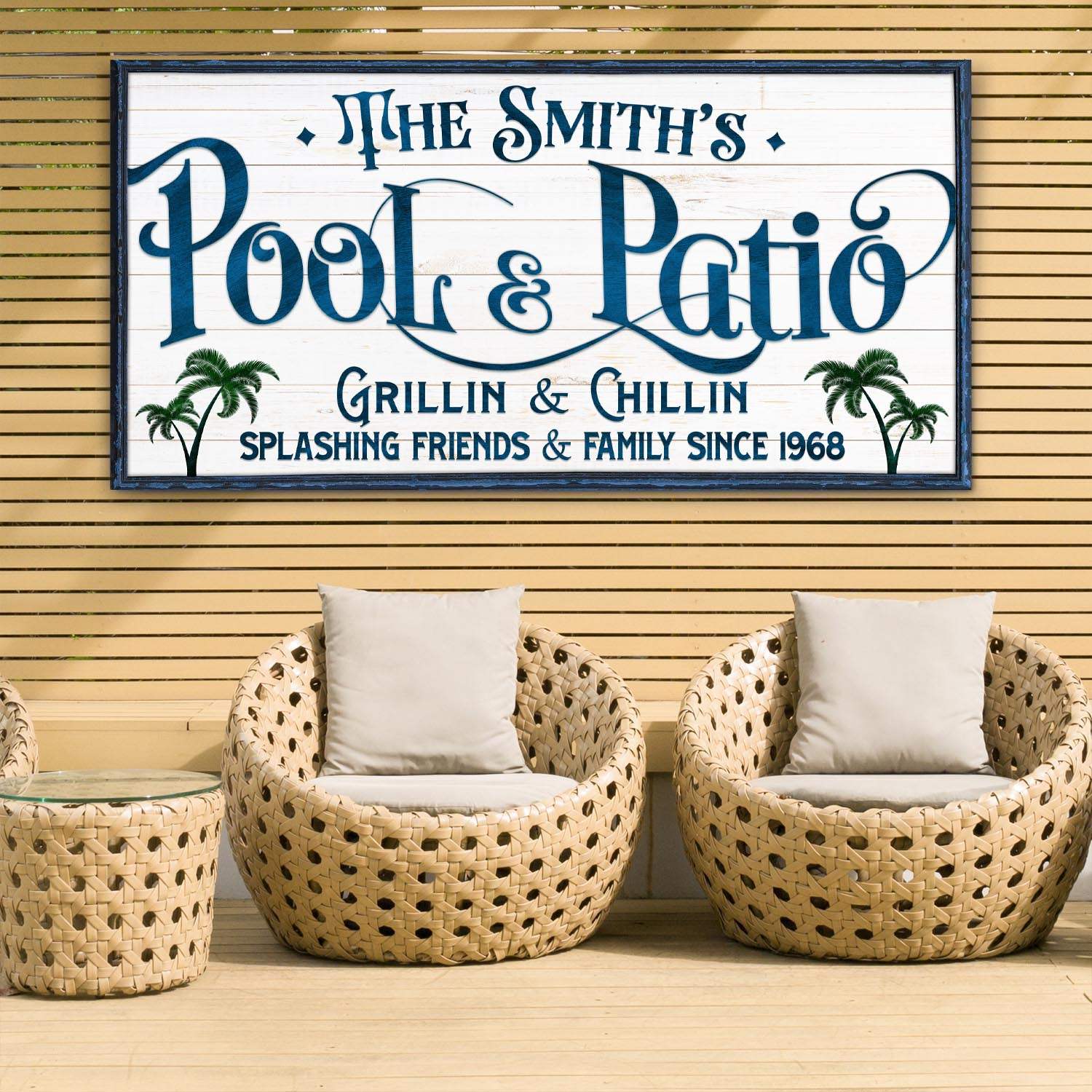 Personalized Pool Bar Sign II - Tailored Canvases - Flyclothing LLC
