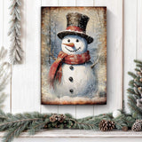 Vintage Snowman Christmas Wall Art - Tailored Canvases - Flyclothing LLC