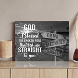 That Led Me To You Family Names Sign - Tailored Canvases - Flyclothing LLC