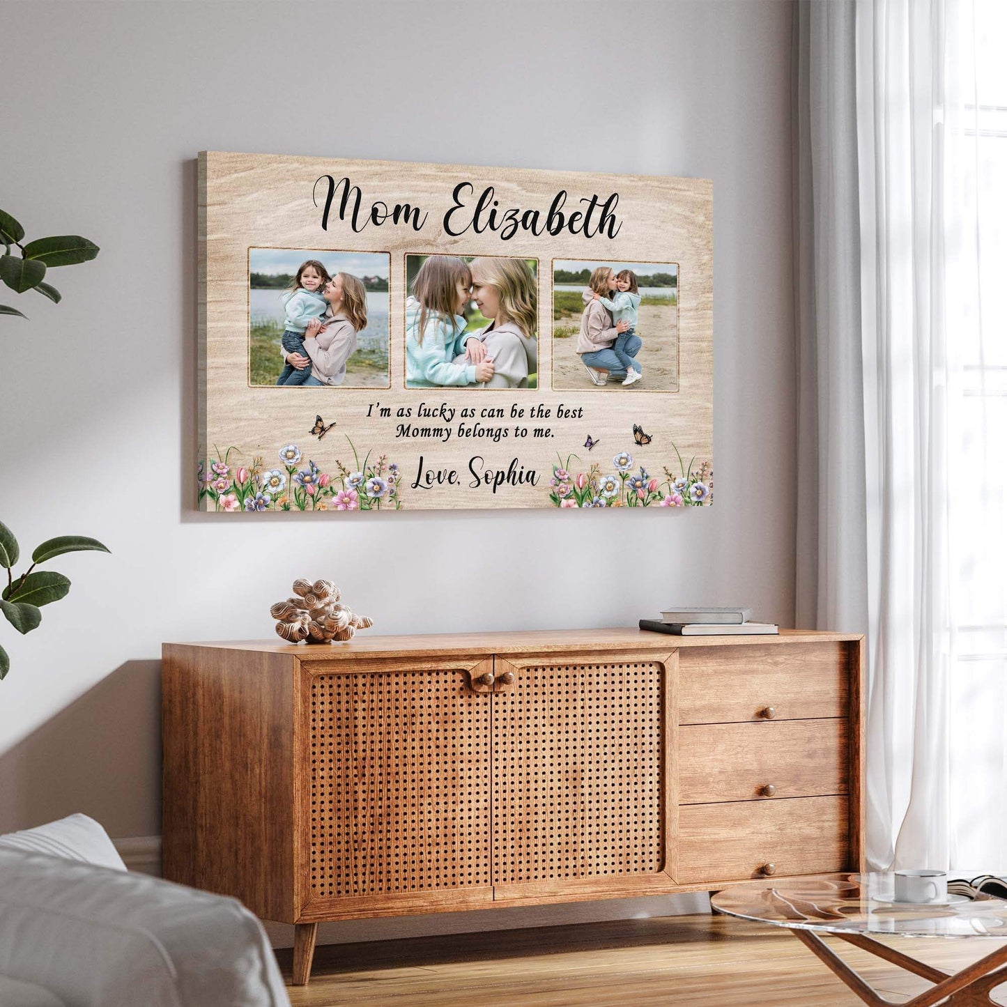 Mother's Day Sign The Best Mommy Belongs To Me - Tailored Canvases - Flyclothing LLC