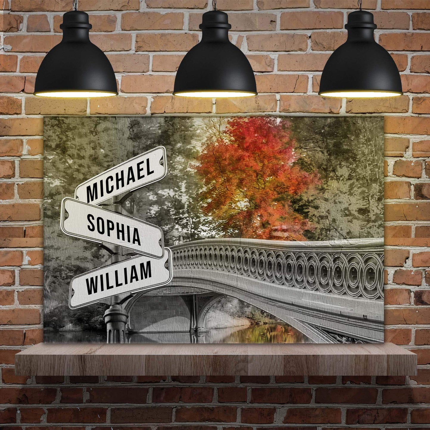Autumn Bridge Family Names Sign - Tailored Canvases - Flyclothing LLC