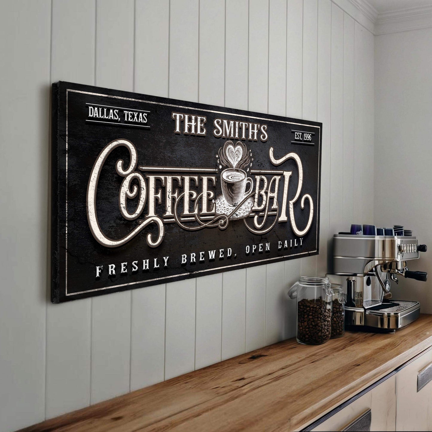 Personalized Coffee Bar Sign - Tailored Canvases - Flyclothing LLC