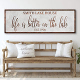 Life Is Better On The Lake Sign - Tailored Canvases - Flyclothing LLC