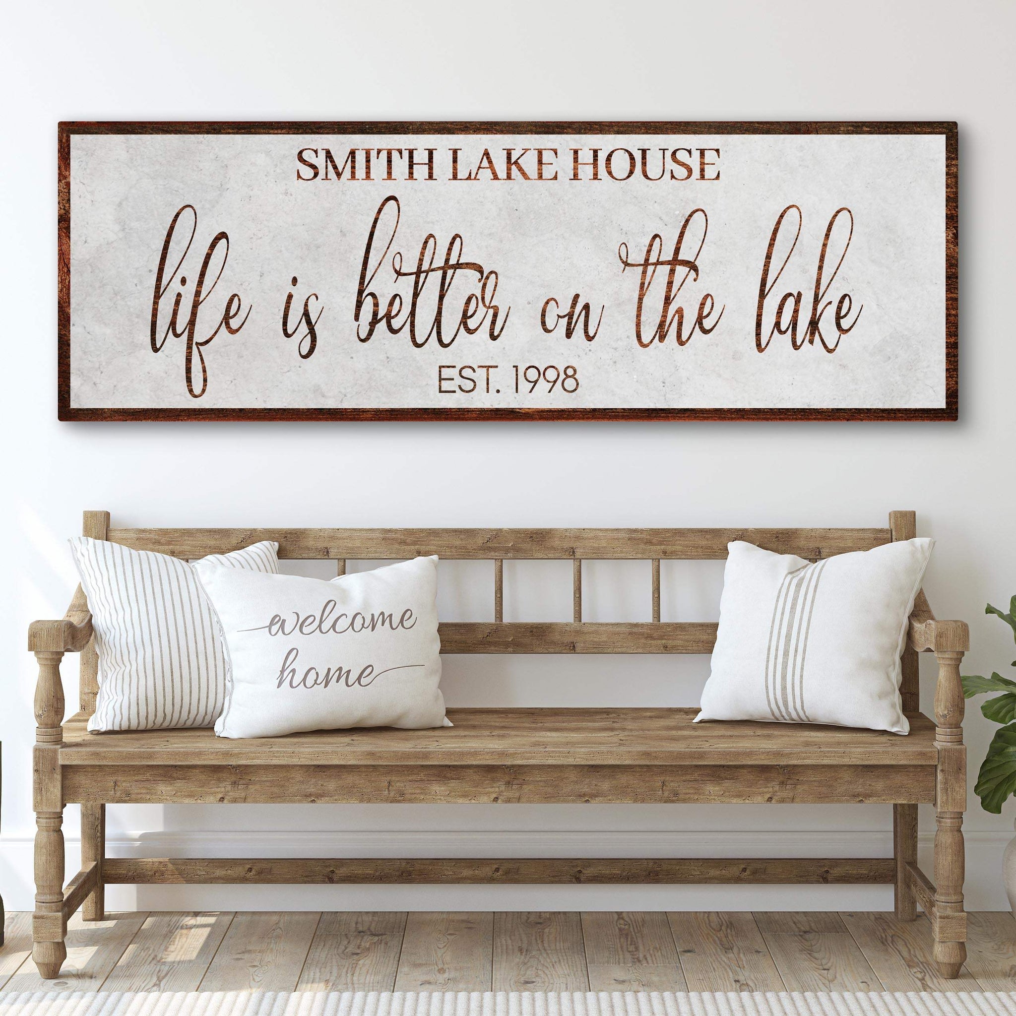 Life Is Better On The Lake Sign - Tailored Canvases - Flyclothing LLC