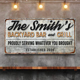 Backyard Bar & Grill Sign XX - Tailored Canvases - Flyclothing LLC