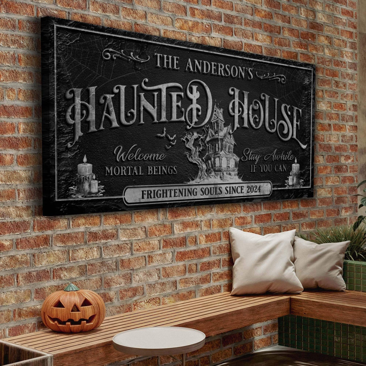Personalized Haunted House Sign - Tailored Canvases - Flyclothing LLC