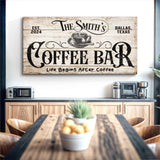 Personalized Coffee Bar Sign IV - Tailored Canvases - Flyclothing LLC