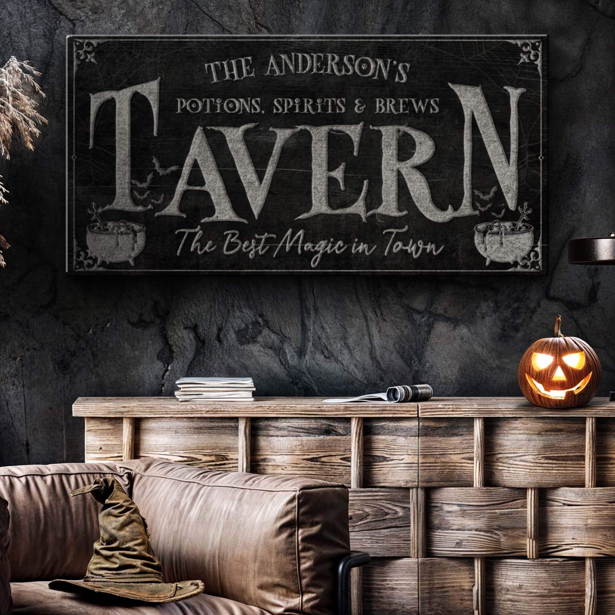 Potions, Spirits & Brews Tavern Halloween Sign - Tailored Canvases - Flyclothing LLC