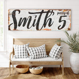 Personalized Party of Family Sign II - Tailored Canvases - Flyclothing LLC