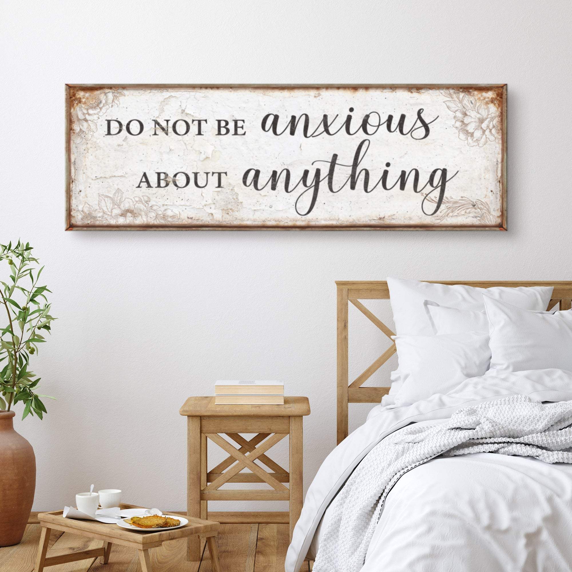 Do Not Be Anxious About Anything Faith Sign - Tailored Canvases - Flyclothing LLC