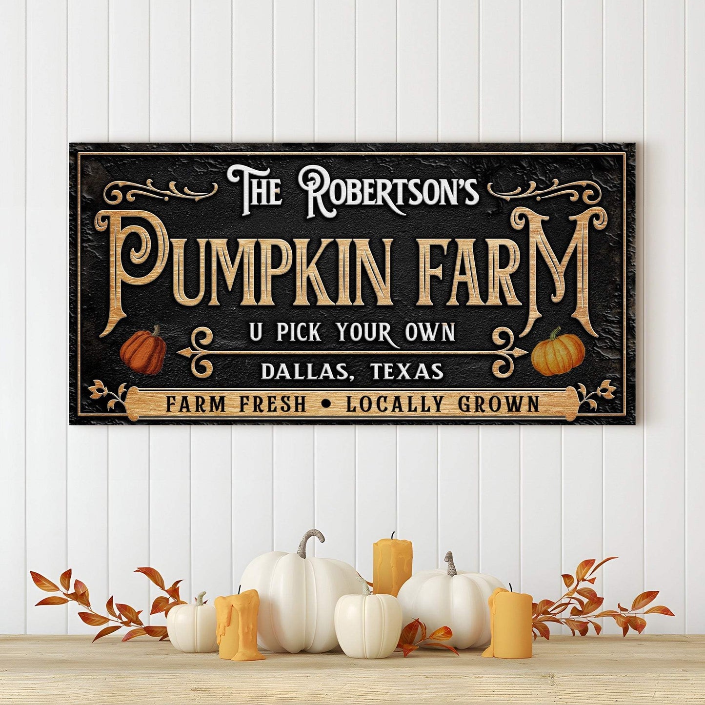 Personalized Pumpkin Farm Halloween Sign - Tailored Canvases - Flyclothing LLC