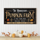 Personalized Pumpkin Farm Halloween Sign - Tailored Canvases - Flyclothing LLC