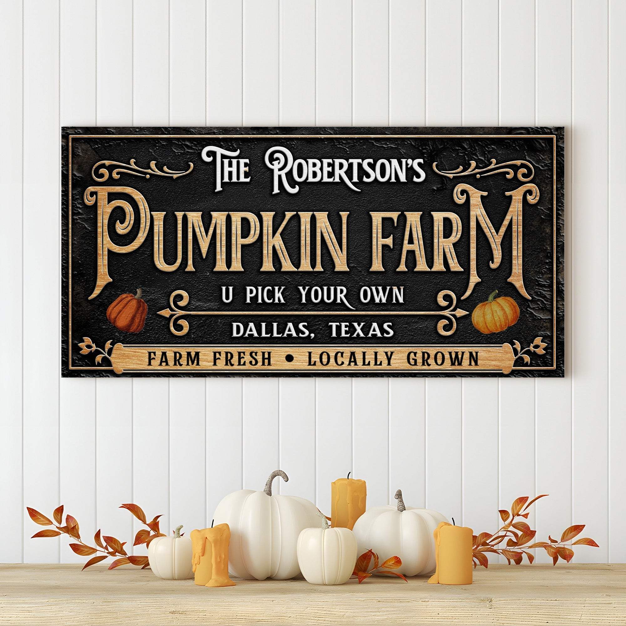 Personalized Pumpkin Farm Halloween Sign - Tailored Canvases - Flyclothing LLC