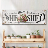 Personalized She Shed Sign - Tailored Canvases - Flyclothing LLC