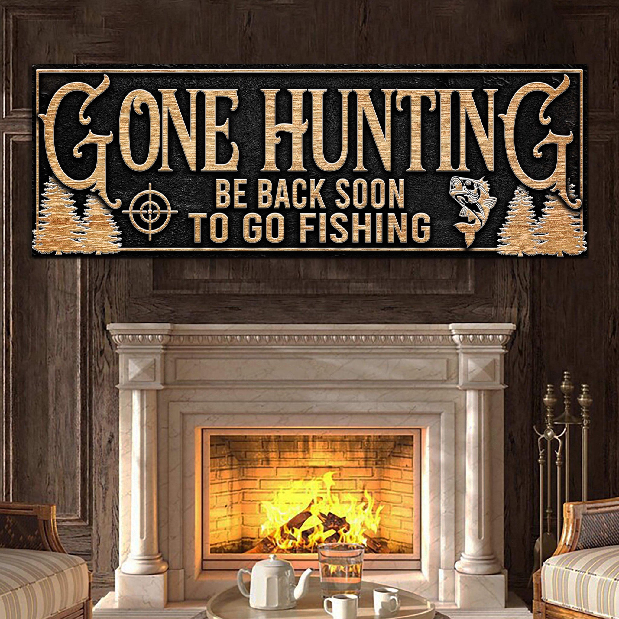 Gone Hunting Sign - Tailored Canvases - Flyclothing LLC
