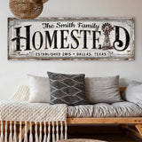 Vintage Rust Homestead Sign - Tailored Canvases - Flyclothing LLC