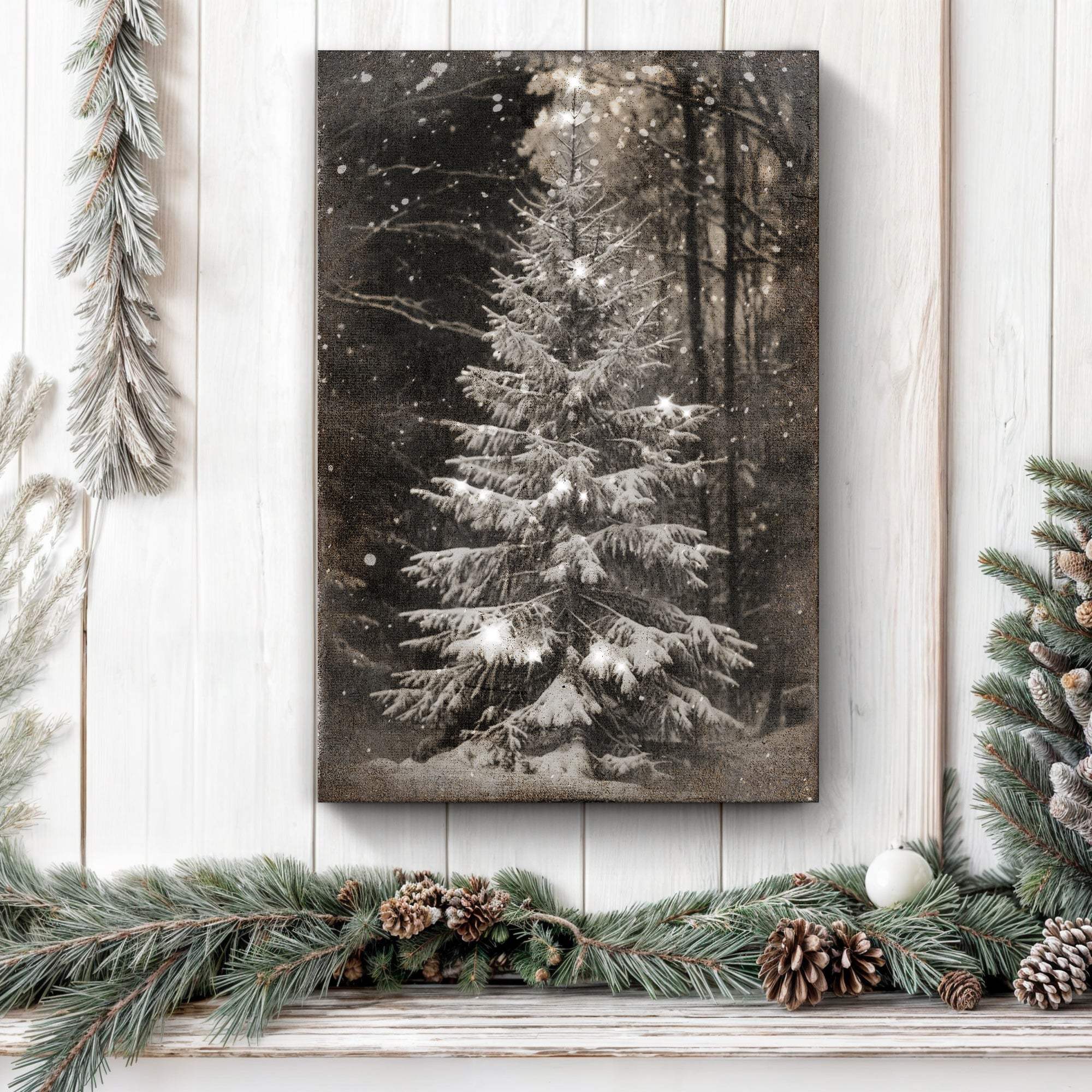 Vintage Christmas Tree Wall Art - Tailored Canvases - Flyclothing LLC