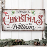 Family Welcome To Christmas Sign V - Tailored Canvases - Flyclothing LLC