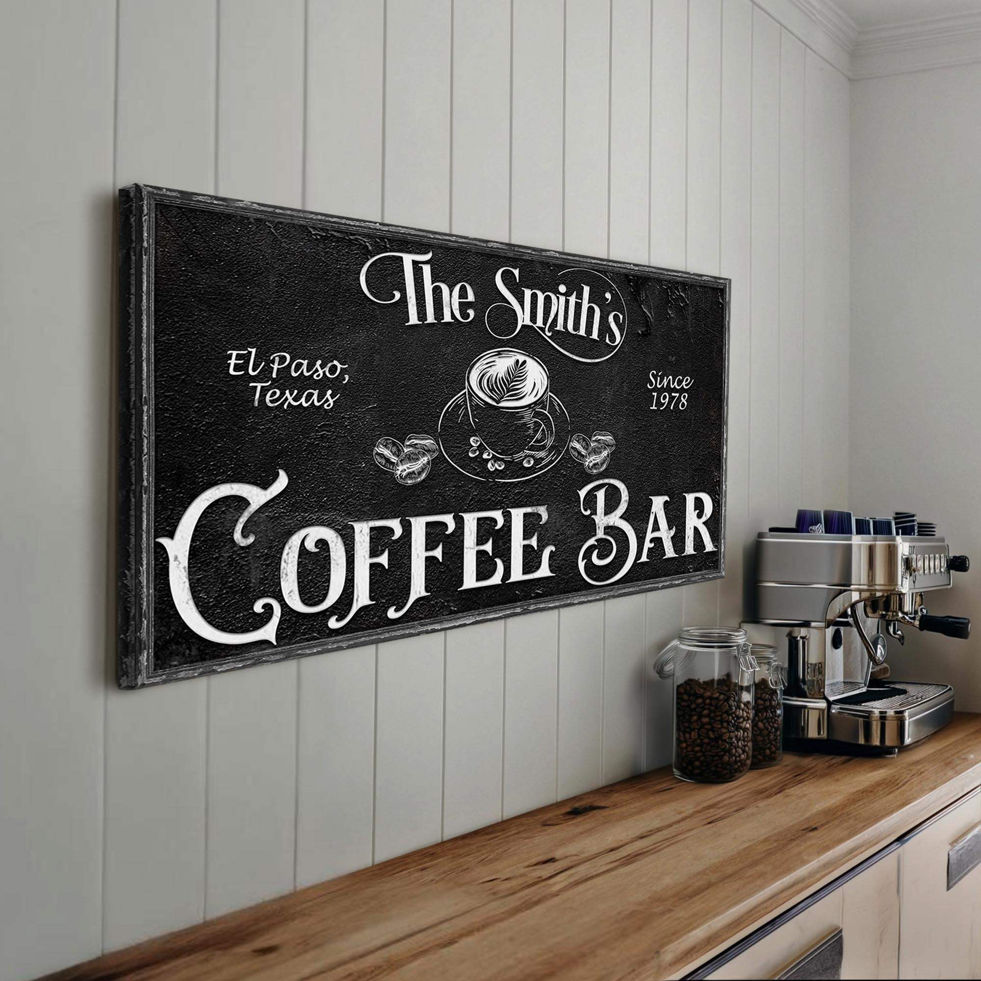 Personalized Coffee Bar Sign VI - Tailored Canvases - Flyclothing LLC