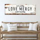 Act Justly Love Mercy Walk Humbly Faith Sign - Tailored Canvases - Flyclothing LLC